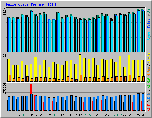 Daily usage for May 2024