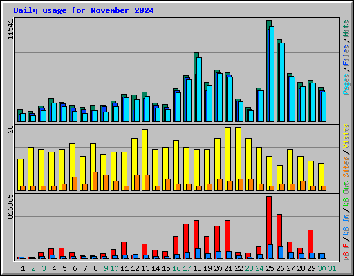 Daily usage for November 2024