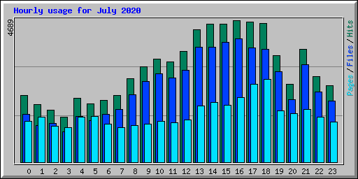 Hourly usage for July 2020
