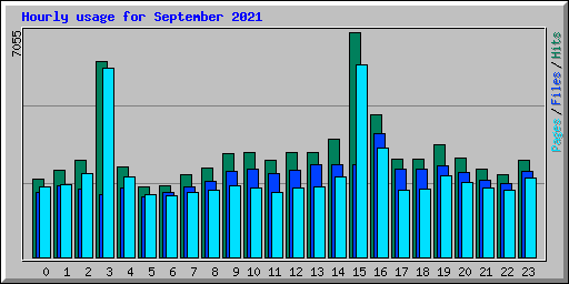 Hourly usage for September 2021