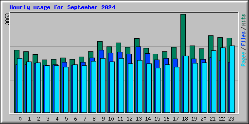 Hourly usage for September 2024