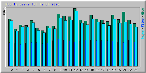 Hourly usage for March 2026